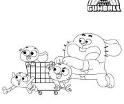 Coloriage et dessins gratuit Les aventures de Gumball à imprimer