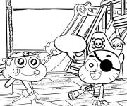 Coloriage Les pirates Gumball et Darwin cartoon