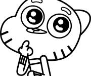 Coloriage Nicole de Gumball kawaii