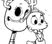 Coloriage Polly et Anais de Gumball