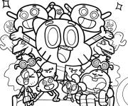 Coloriage Poster du monde incroyable de Gumball