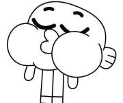 Coloriage et dessins gratuit Posture de Gumball pour les petits à imprimer