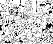 Coloriage et dessins gratuit Tous les personnages de dessin anim&eacute; Gumball à imprimer