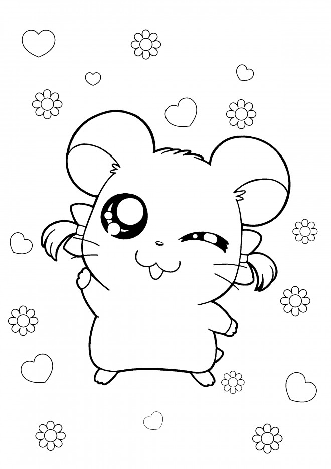 Coloriage et dessins gratuits Dessin Hamster Hamtaro à imprimer