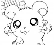 Coloriage Hamtaro BIjou la mignone