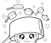 Coloriage Hamtaro cuisine