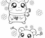 Coloriage Hamtaro et son amie en ligne