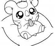 Coloriage Hamtaro :Hamidou