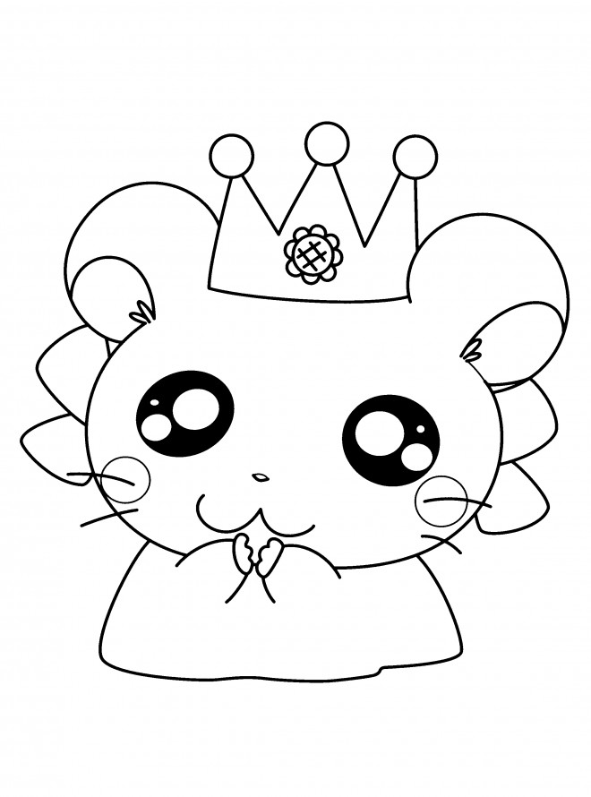 Coloriage Hamtaro Hamster Facile Dessin Gratuit à Imprimer