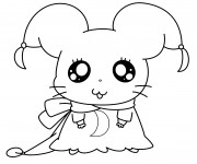 Coloriage Hamtaro Hamster mignon