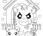 Coloriage Hamtaro: La maison des hamsters