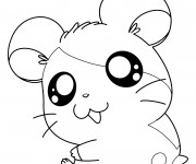 Coloriage et dessins gratuit Hamtaro sourit à imprimer