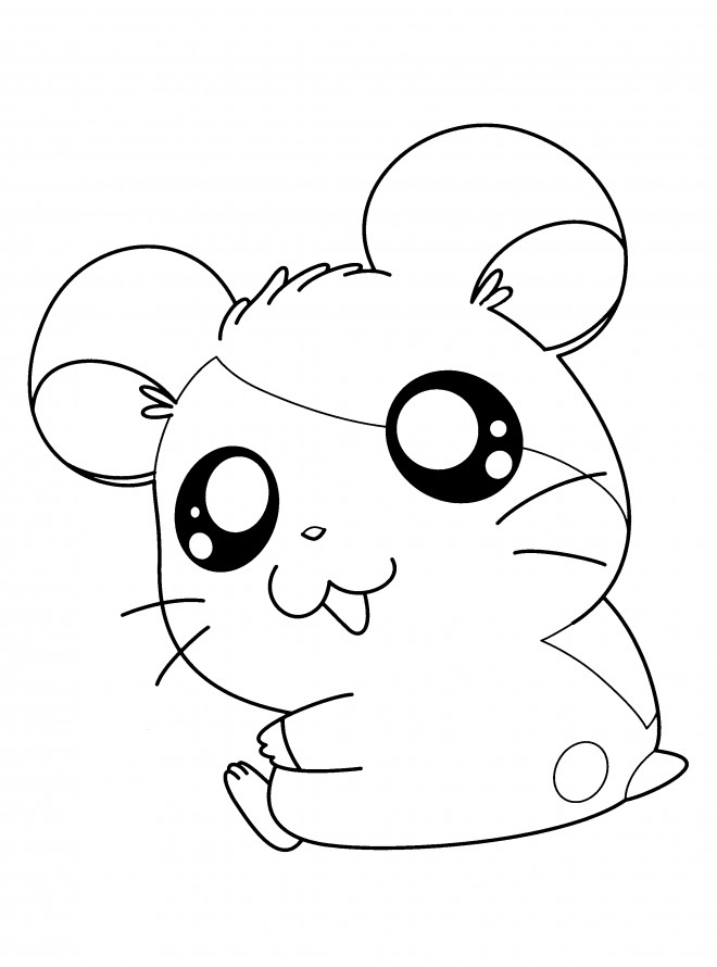 Download Coloriage Hamtaro sourit dessin gratuit à imprimer