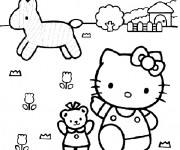 Coloriage Hello Kitty à imprimer