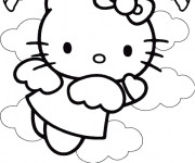 Coloriage Hello Kitty à imprimer A4