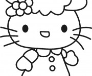 Coloriage et dessins gratuit Hello Kitty en ligne gratuit à imprimer