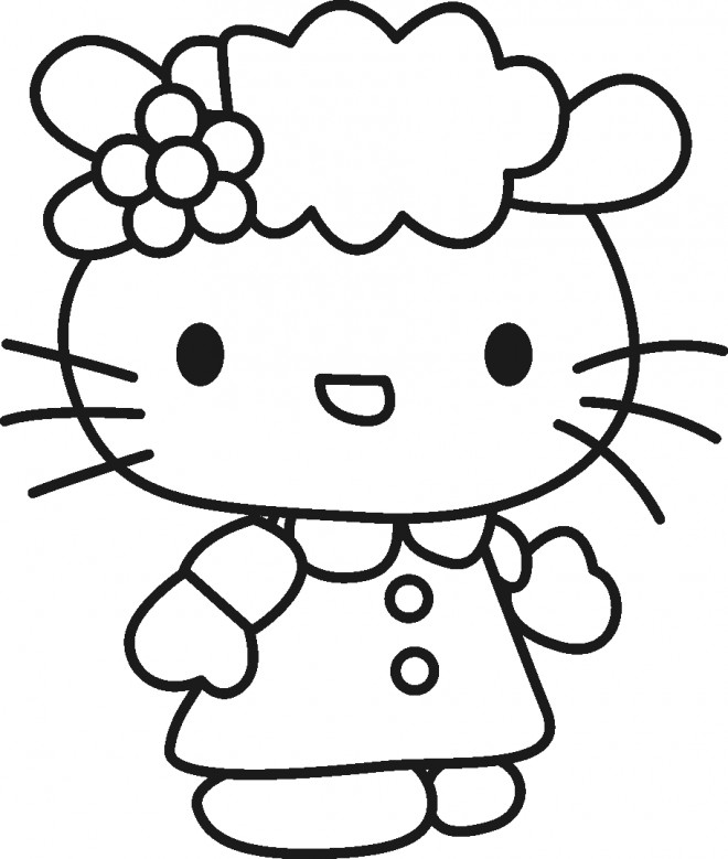 Coloriage Hello Kitty En Ligne