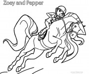 Coloriage Horseland Zoé et Pepper