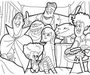 Coloriage Coloriez vos personnages pr&eacute;f&eacute;r&eacute;s H&ocirc;tel Transylvanie