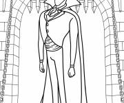Coloriage Comte Dracula dans son h&ocirc;tel