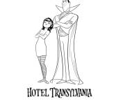 Coloriage Comte Dracula et sa petite fille Mavis
