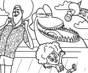 Coloriage Comte Dracula et ses amis en vacances
