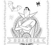 Coloriage Comte Dracula héro de dessin animé Hôtel Transylvanie