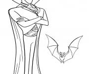 Coloriage Comte Dracula, propri&eacute;taire de l'h&ocirc;tel Transylvanie