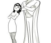 Coloriage Dracula et Mavis, p&egrave;re et fille