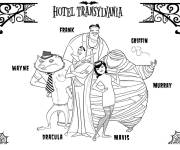 Coloriage H&ocirc;tel Transylvanie pour les enfants