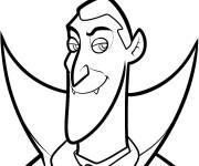 Coloriage Le regard effrayant de comte Dracula