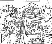 Coloriage Les r&eacute;sidents de l'H&ocirc;tel Transylvanie en voyage sur voiture