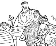 Coloriage Les r&eacute;sidents rigolos d'h&ocirc;tel Transylvanie 3