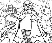 Coloriage Mavis devant l'h&ocirc;tel Transylvanie