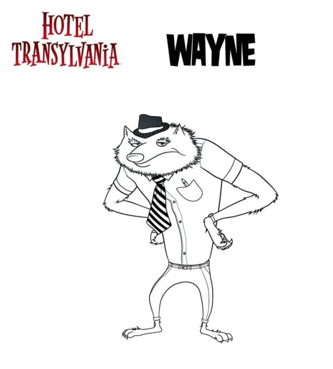 Coloriage Wolfych, le loupgarou dessin gratuit à imprimer