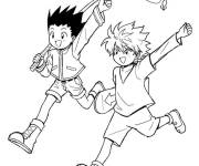 Coloriage Gon et Killua
