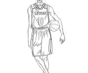 Coloriage Hisoka Morow joueur de Basketball