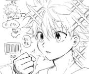 Coloriage Killua Zoldyck de hunter x hunter 