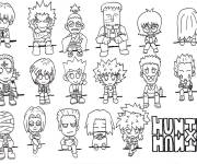Coloriage et dessins gratuit Personnages de Hunter x Hunter Chibi à imprimer