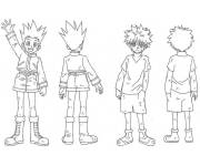 Coloriage et dessins gratuit Potrait de Gon et Killua Hunter X Hunter à imprimer