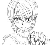 Coloriage et dessins gratuit Visage de Kurapika Hunter X Hunter à imprimer