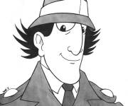 Coloriage Inspecteur Gadget en noir et blanc