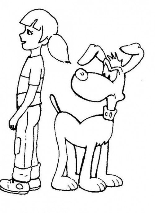 Coloriage et dessins gratuits Inspecteur Gadget le chien est faché à imprimer