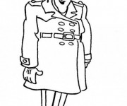 Coloriage Inspecteur Gadget sourit