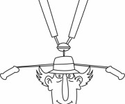 Coloriage Inspecteur Gadget tête