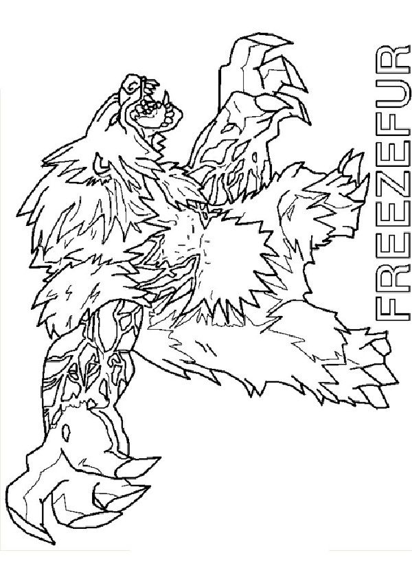 Coloriage et dessins gratuits Invizimals Freeze Fur Dragon à imprimer
