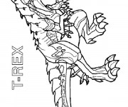 Coloriage et dessins gratuit Invizimals T Rex dessin animé à imprimer