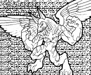 Coloriage et dessins gratuit Invizimals Uberjackal Dragon à imprimer