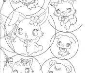 Coloriage Jewelpet dessin animé Kawaii