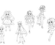 Coloriage Les filles de Jewelpet